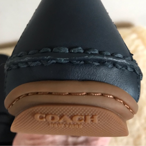 Coach Slate Blue Leather Drivers - Picture 16 of 16